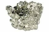 Gleaming Pyrite Crystal Cluster - Peru #94345-1